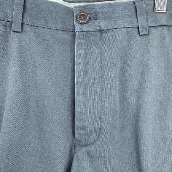 Eddie Bauer Pants Mens 34 Grey Straight Leg Flat Front Outdoor Casual Cotton - Picture 6 of 13
